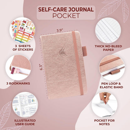 Clever Fox Self-Care Journal – Daily Reflection Notebook – Mental Health & Personal Development Planner, Meditation & Mood Log, A5 (Aquamarine)