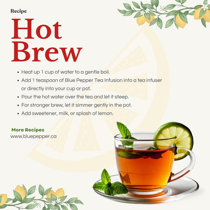 Blue Pepper Soothing Fennel Herbal Tea Blend - Natural Tea Infusion, Made in Small Batches, No Artificial Flavors or Preservatives, 60g - Caffeine Free