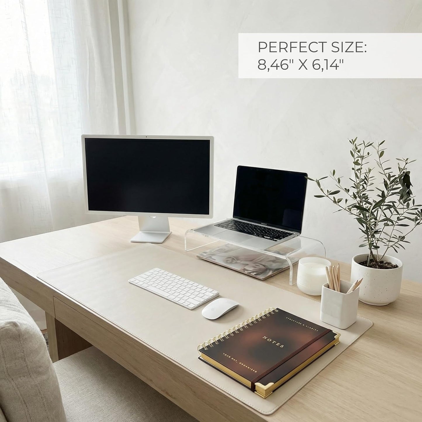Aesthetic Daily Planner And Notebook With Hourly Schedule - Beautiful Spiral To Do List Notepad For Work/Home to Organize Tasks And Appointments - Stylish School/Office Supplies Journal Book For Women