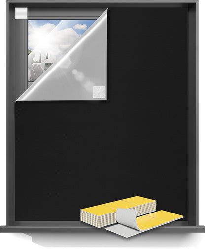 Sumobaby Blackout Curtains 63"x70" Portable No Drill Black Out Window Cover - Colors A