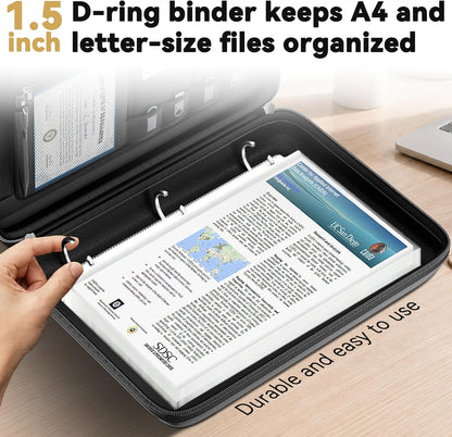 Tamfile Fireproof File Organizer with D-Ring Binder & 100 Sheet Protectors