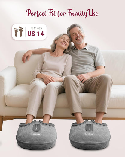 Shiatsu Foot Massager with Heat [2026 Upgraded], Gifts for Him Her, FSA Eligible Deep Kneading Compression, Remote Control, HSA Feet Massage for Plantar Fasciitis, Fits Size 14