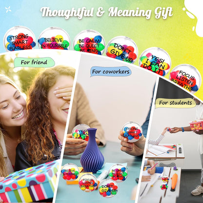 Shappy 12 Pcs Inspirational Sensory Balls, Motivational Fidgets, 2.36 Inch