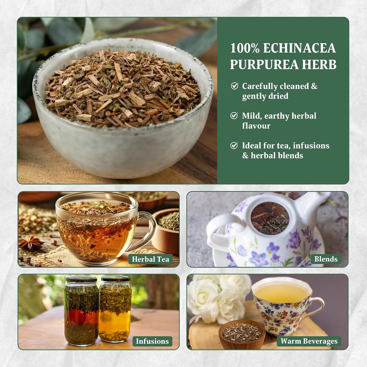 Yogi's Gift® Echinacea Purpurea Herb 4 oz | Loose Leaf Cut Herbal Tea