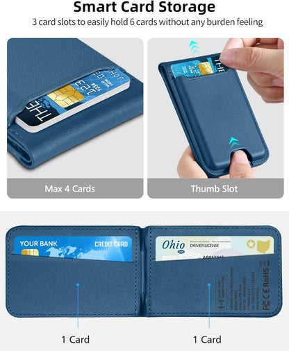 ExtreLife for Magsafe Wallet, Works with Apple Find My, 6 Cards Holder