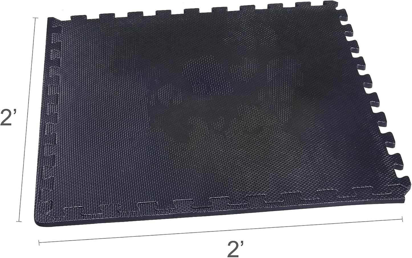 BalanceFrom Puzzle Exercise Mat 1/2" Thick, EVA Interlocking Foam Floor | Tiles for Home Gym, Mat for Home Workout Equipment, Floor Padding for Kids, Black, 24 in x 24 in x 1/2 in, 144 Sq Ft-36 Tiles
