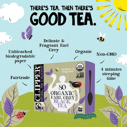 Clipper Organic Earl Grey Tea, 80 Tea Bags