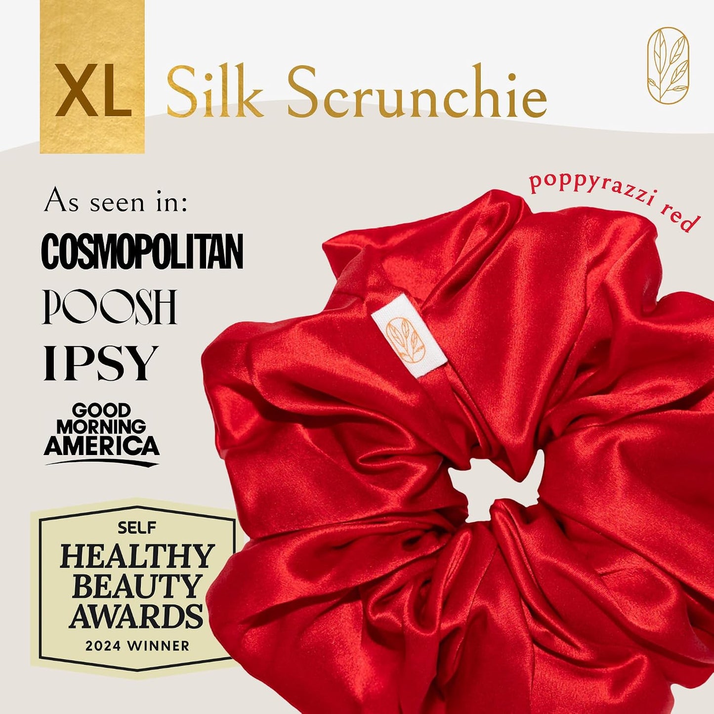 Silk Scrunchies for Women Ponytail Holders – Oversized Mulberry Silk Scrunchies – Extra Large No Damage Hair Ties for Curly, Thick, and Thin - Hair Accessories for Women – Black, XL By Curlfriend