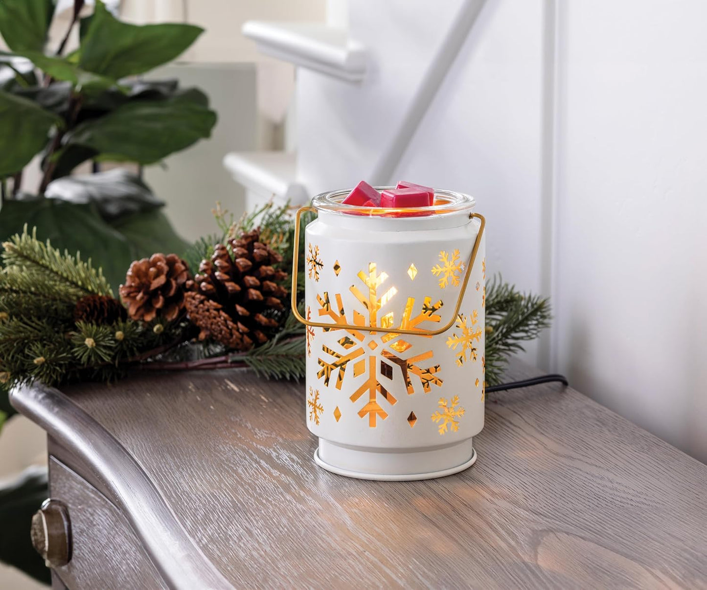 Candle Warmers ETC. Vintage Bulb Illumination Fragrance Warmer- Light-Up Warmer for Warming Scented Candle Wax Melts and Tarts to Freshen Room, Apothecary
