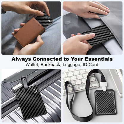 Wallet Tracker Card, Rechargeable, Works with Apple Find My