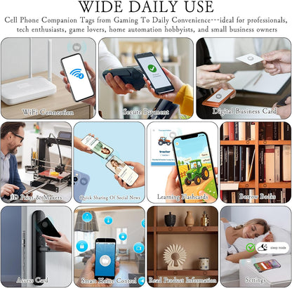 36PCS NTAG215 Chip NFC Tags Stickers,Blank NFC Tags Programmable&Rewritable