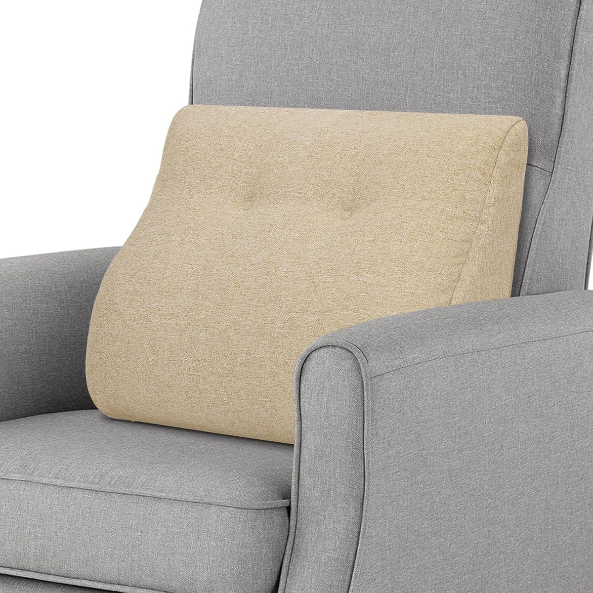 baibu Patented Dual-Layer Memory Foam Lumbar Pillow for Recliner, Brown