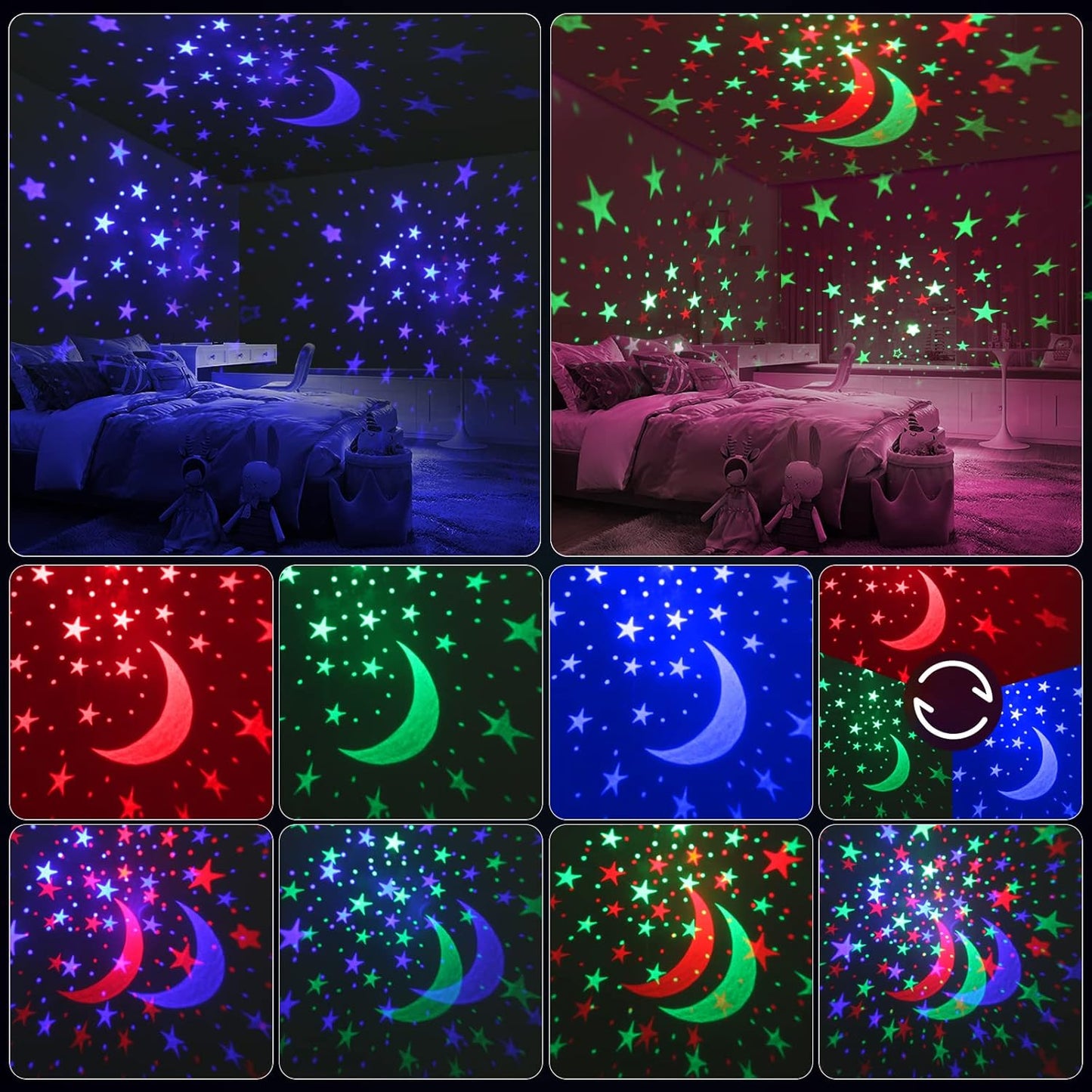 YACHANCE Kids Sound Machine with Night Light Projector,29 Soothing Sounds Baby Night Light Star Projector for Kids Room,White Noise Machine for Baby Sleeping Soother,Nursery Lamp,Bedroom Decor