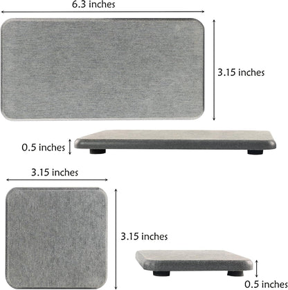 NiuYichee Set of 4 Water Absorbent Diatomite Coasters, Dish Soap Stone Tray