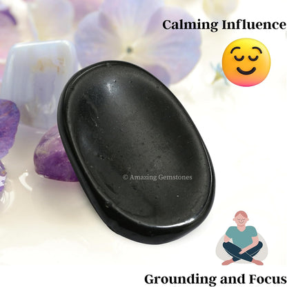 Amazing Gemstone Labradorite Thumb Worry Stone, Anxiety Stone, Healing Crystals - Piedra Crystal Fidget for Gift, Meditation, Calming, Relaxation, Stress Relief - Colors C