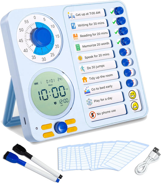 Herloreen Visual Timer for ADHD, Chore Chart & Task Planner for Kids,Adults