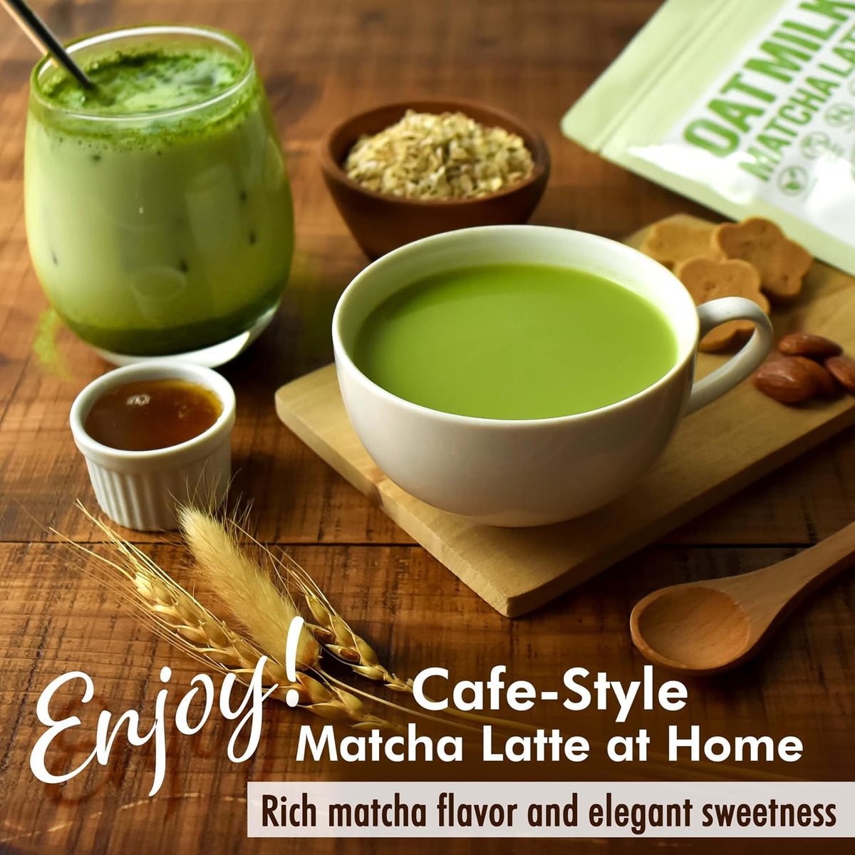 YAMASAN KYOTO UJI Oat Milk Matcha Latte Instant Mix Vegan 3.5oz