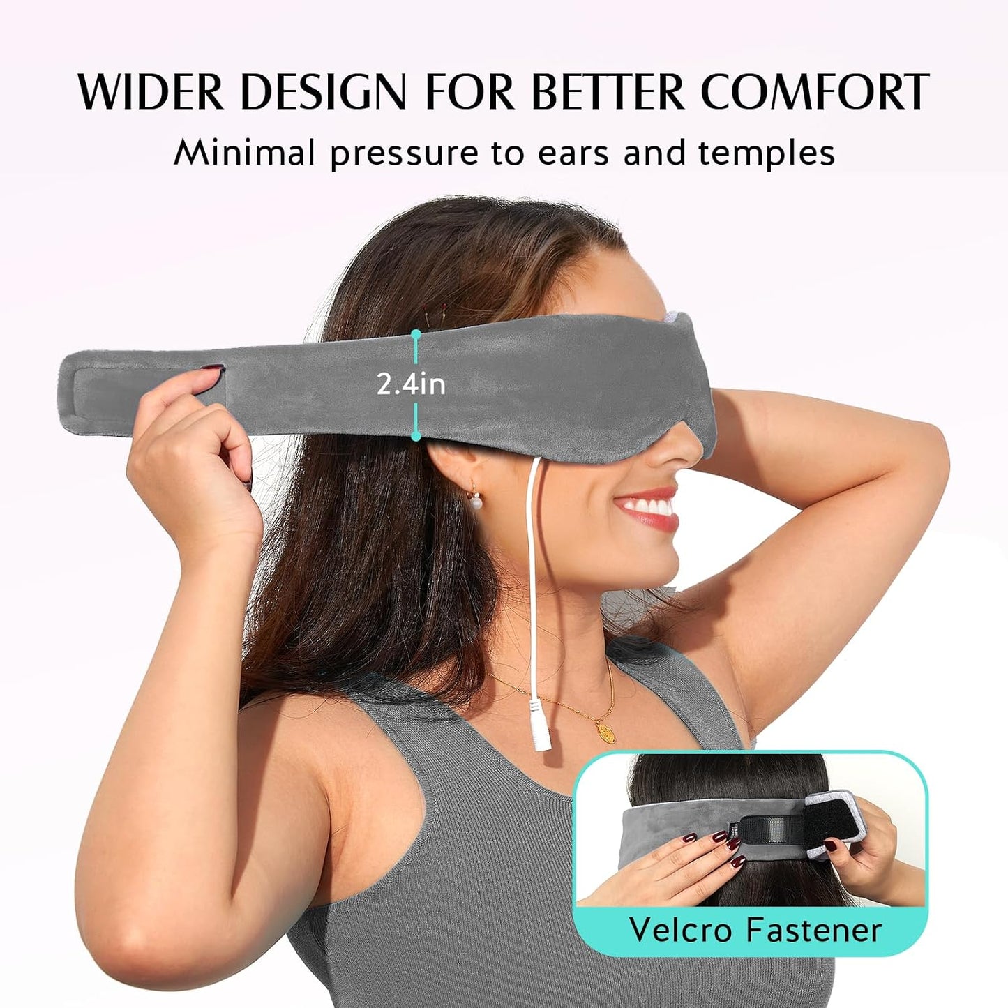 YFONG Heated Eye Mask, Warm Eye Compress Mask for Dry Eyes, USB Electric Heating Pad with Temperature & Timer Control, Dry Sleep Mask for Relax & Reduce Strain Dark Circle Stye Treatment, Blue
