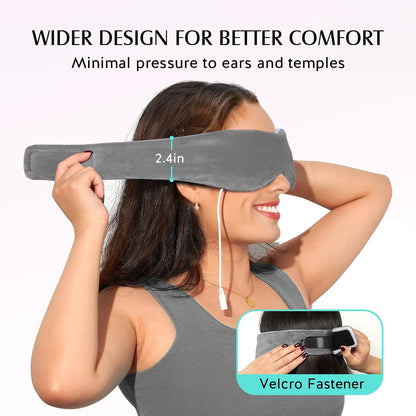 YFONG Heated Eye Mask, Warm Eye Compress Mask for Dry Eyes, USB Electric Heating Pad with Temperature & Timer Control, Dry Sleep Mask for Relax & Reduce Strain Dark Circle Stye Treatment, Blue