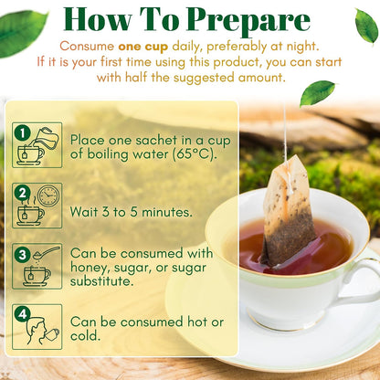 GN + VIDA Pinalim Tea | Pineapple Based Tea Containing Red Tea, Green Tea, White Tea and Senna Leaf | 30 Tea Bags