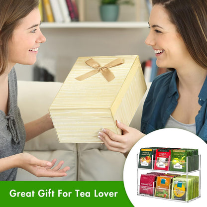 BEYGORM Acrylic Tea Bag Organizer for 216 Tea Packets