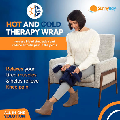 SunnyBay Microwave Heating Pad, Microwavable Moist Hot or Cool Bean Bag Wrap for Neck, Shoulder, Knee, or Back Pain with Fastening Straps, 10x18 Inch Heating Area, 2.8 Lbs, 58 Inches