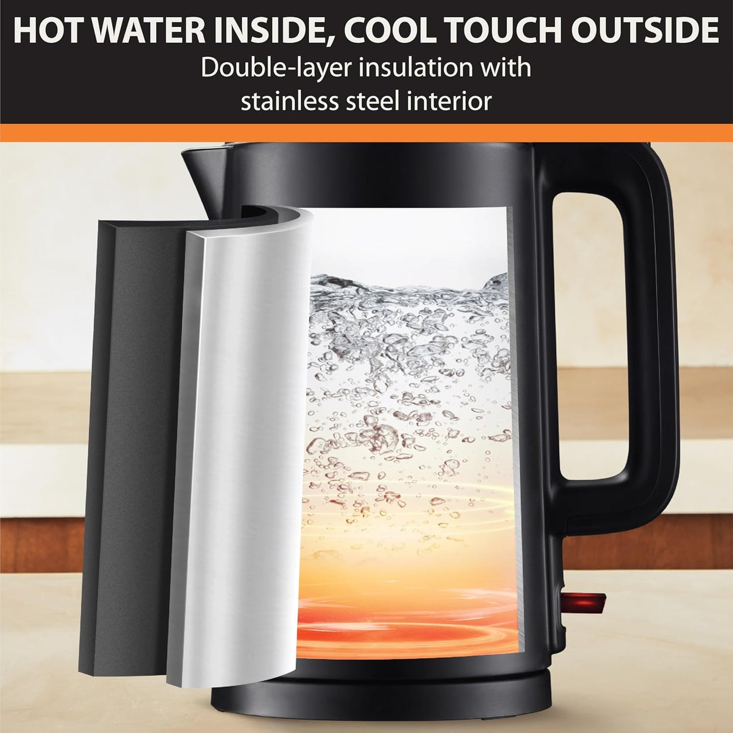 KRUPS Smart Temp Electric Kettle: 1.7L Capacity, 5 Precise Temperature Settings, Digital Display, Cool-Touch Exterior, Cordless Design for Tea and Coffee Lovers