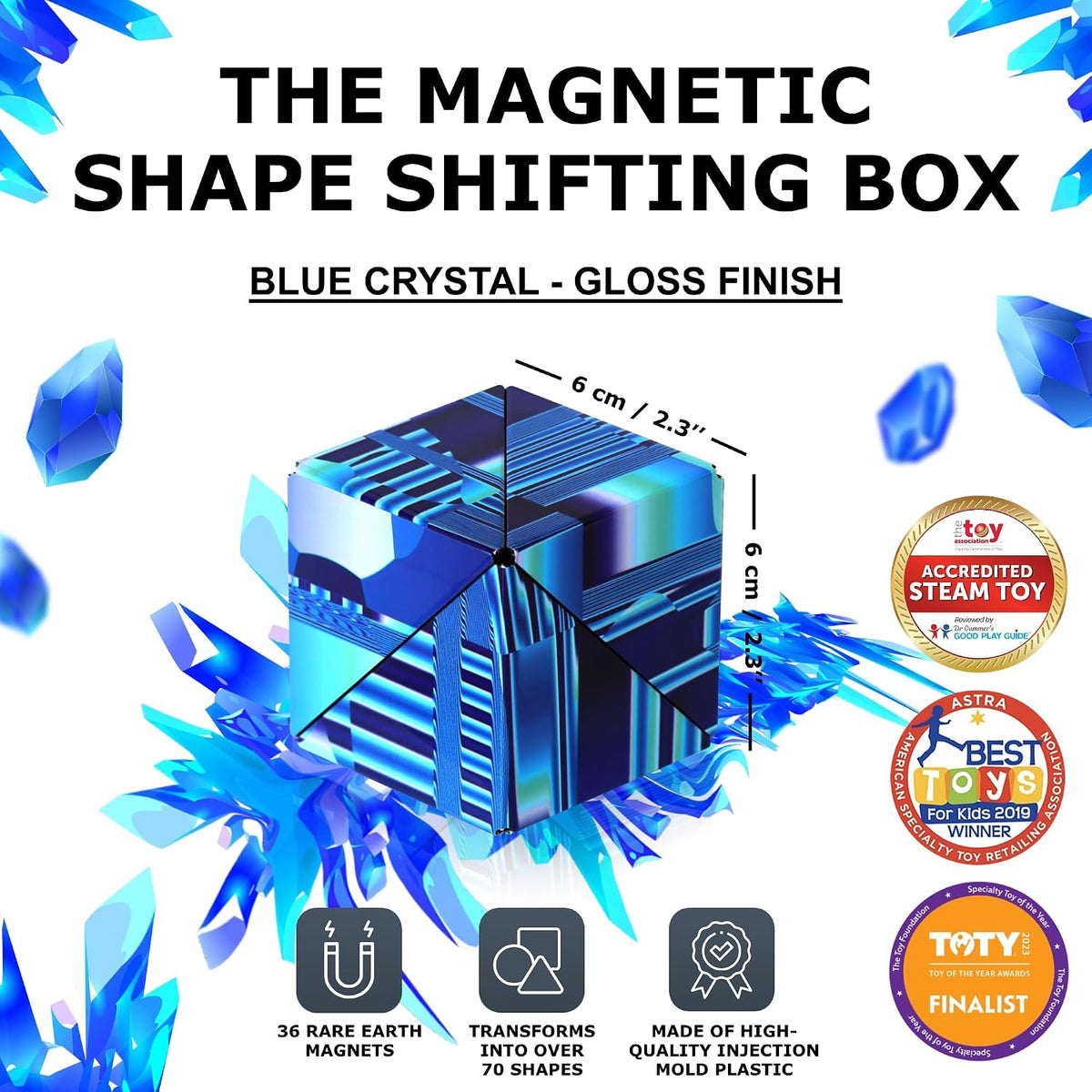 Shashibo DODECA Magnetic Puzzle Cube, Stress Relief Fidget Toy - Colors A