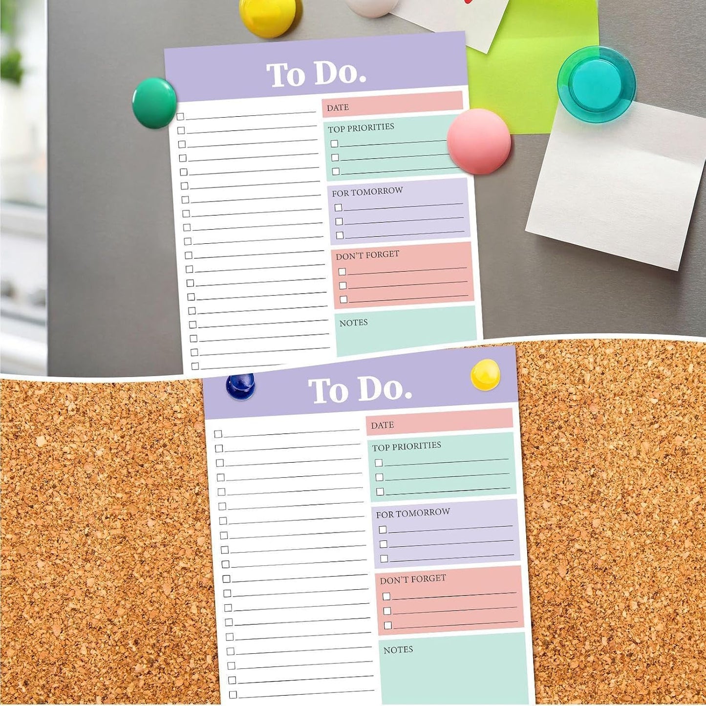 Spakon 300 Sheets Daily to Do List Notepad Notebook Library Card to Do Planner Checklist Memo Writing Pad Schedule Reminder Office Homework Planner for Task, 6" x 8(Classic,White)