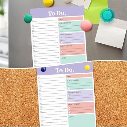 Spakon 300 Sheets Daily to Do List Notepad Notebook Library Card to Do Planner Checklist Memo Writing Pad Schedule Reminder Office Homework Planner for Task, 6" x 8(Classic,White)
