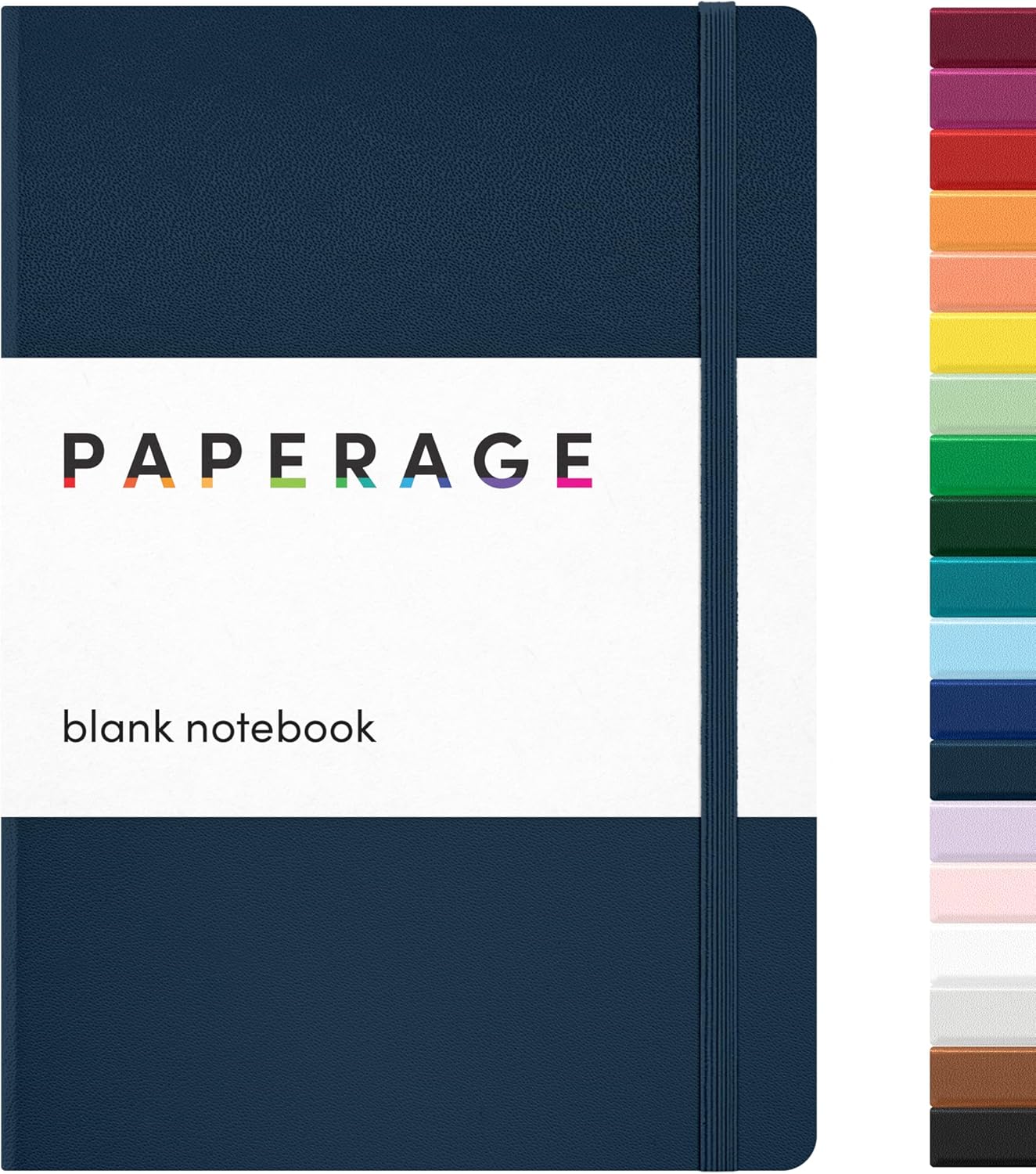 PAPERAGE Lined Journal Notebook, Hardcover Journal for Women & Men, 160 Pages, (5.6 in x 8 in), College Ruled Journaling Notebook for Work, School Supplies & Note Taking, (Black)