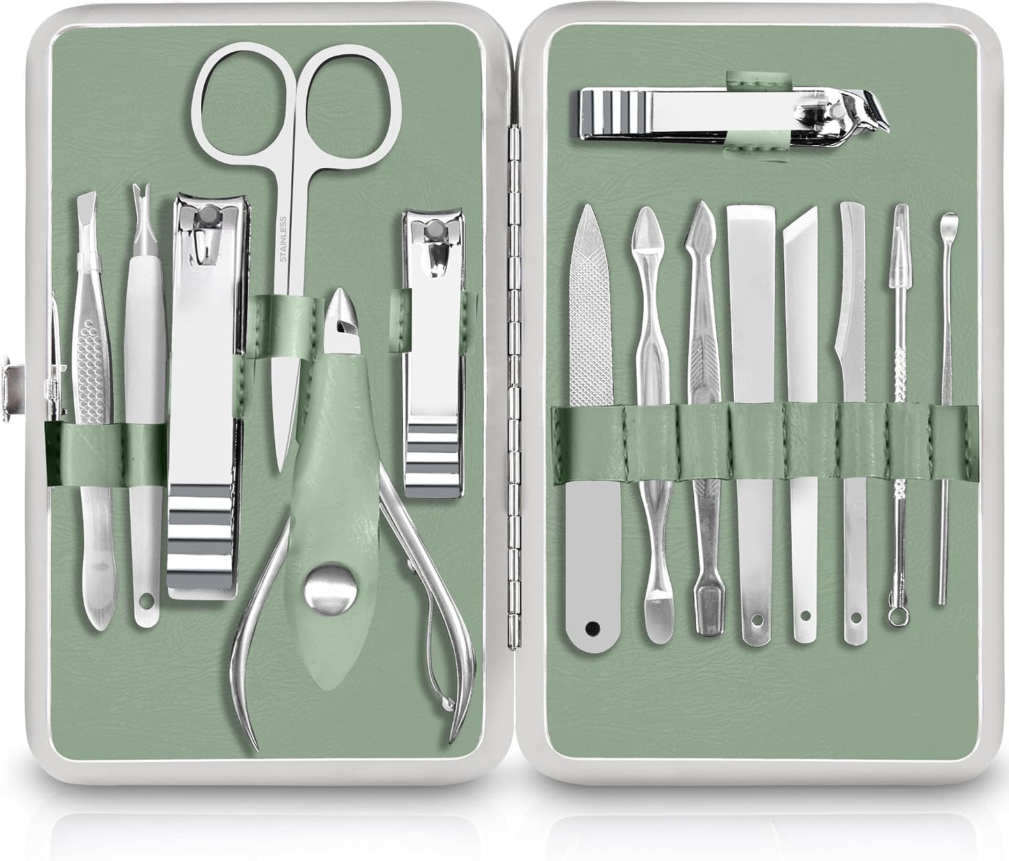 Utopia Care Nail Clippers Professional Nail Kit or Manicure Kit for Women and Men, Stocking Stuffers or Groomsmen Gifts Pedicure Set for Fingernail, Toenail Clippers with Travel Case
