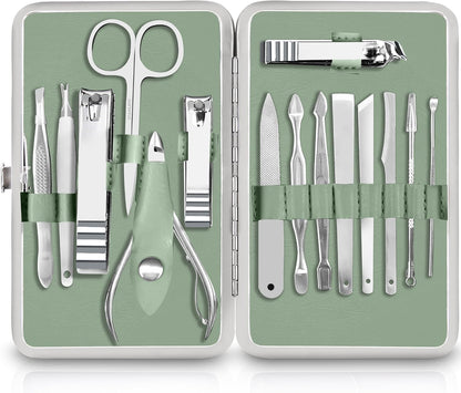 Utopia Care Nail Clippers Professional Nail Kit or Manicure Kit for Women and Men, Stocking Stuffers or Groomsmen Gifts Pedicure Set for Fingernail, Toenail Clippers with Travel Case