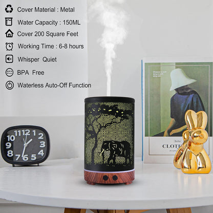 Essential Oil Diffuser, Ultrasonic Diffuser for Essential Oil, Cool Mist Humidifier Aromatherapy Diffuser with 7 Color Lighting Changing Modes, Waterless Auto Shut-Off for Home（Flower Fairy）