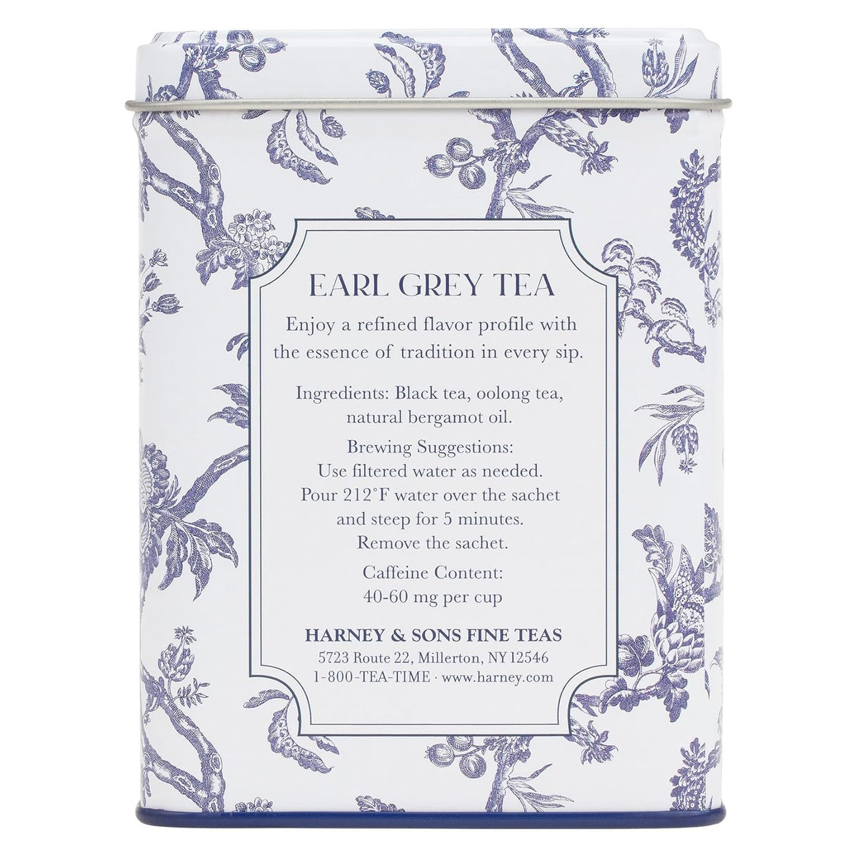 Harney & Sons Williamsburg Earl Grey Tea, 20 Sachets in Tin