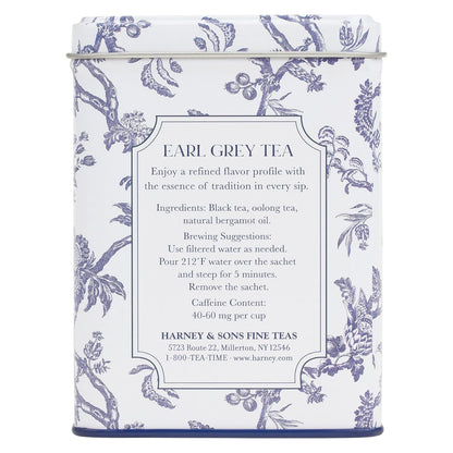 Harney & Sons Williamsburg Earl Grey Tea, 20 Sachets in Tin