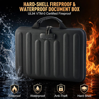 Hard-Shell Fireproof Document Box, UL94 VTM-0 Certified
