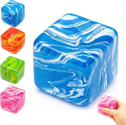 Squishy Textured Stress Balls 3pcs, Soft Memory Gel Squeeze Balls Fidget Toys for Kids/Adults Hand Exercises, Party Favors Anxiety Relief Squeeze Ball