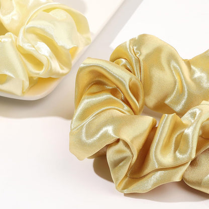 16 Pcs Scrunchies for Women - Black Satin Silk Scrunchies for Girls Hair Ties Elastics Bands Ponytail Holder Hair Accessories
