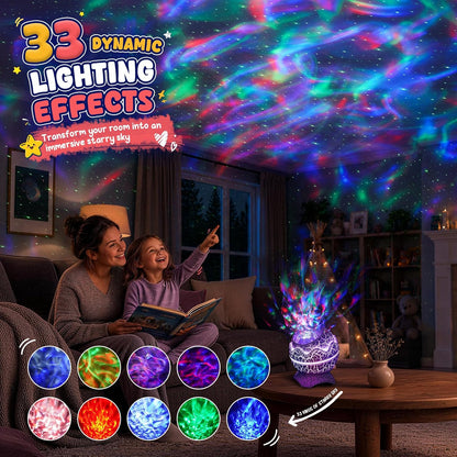 Rossetta Star Projector, Galaxy Projector for Bedroom Nebula Night Light Projector with White Noise, Bluetooth Speaker, Timer and Remote, Kids Room Decor, Birthday, Party, Gifts for Kids Teens Adults