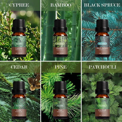 SALKING Floral Essential Oils Set, Premium Pure and Natural Essential Oils, Fragrance Oil Scented Oils for Oil Diffusers 6 x 10 ML - Lavender, Rose, Jasmine, Cherry Blossom, Gardenia, Chamomile