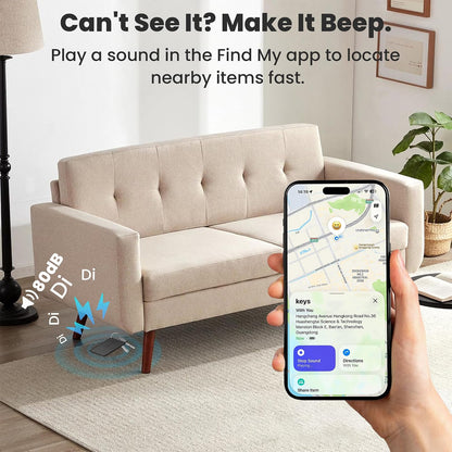 Wallet Tracker Card for iOS & Android - Ultra-Thin Credit Card Size Tracker Card, Works with Apple Find My & Google Find Hub, IP65 Waterproof & Wireless Charging for Wallet/Luggage/Passport