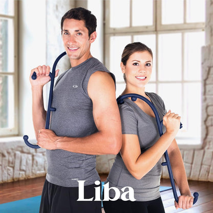 LiBa Back Massager Trigger Point Cane, Deep Tissue Back Neck Massager Black