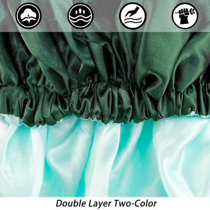 Satin Bonnet Silk Bonnet Hair Bonnet for Sleeping-Slouchy Beanie Hat Satin Sleep Cap for Women's Natural & Curly Hair(Blue Zircon)