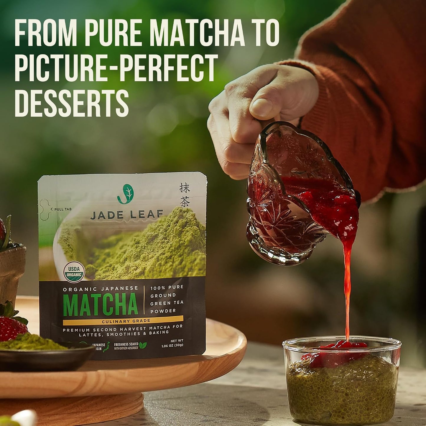 Jade Leaf Matcha Powder, Organic Culinary Grade, 30g / 1.06oz