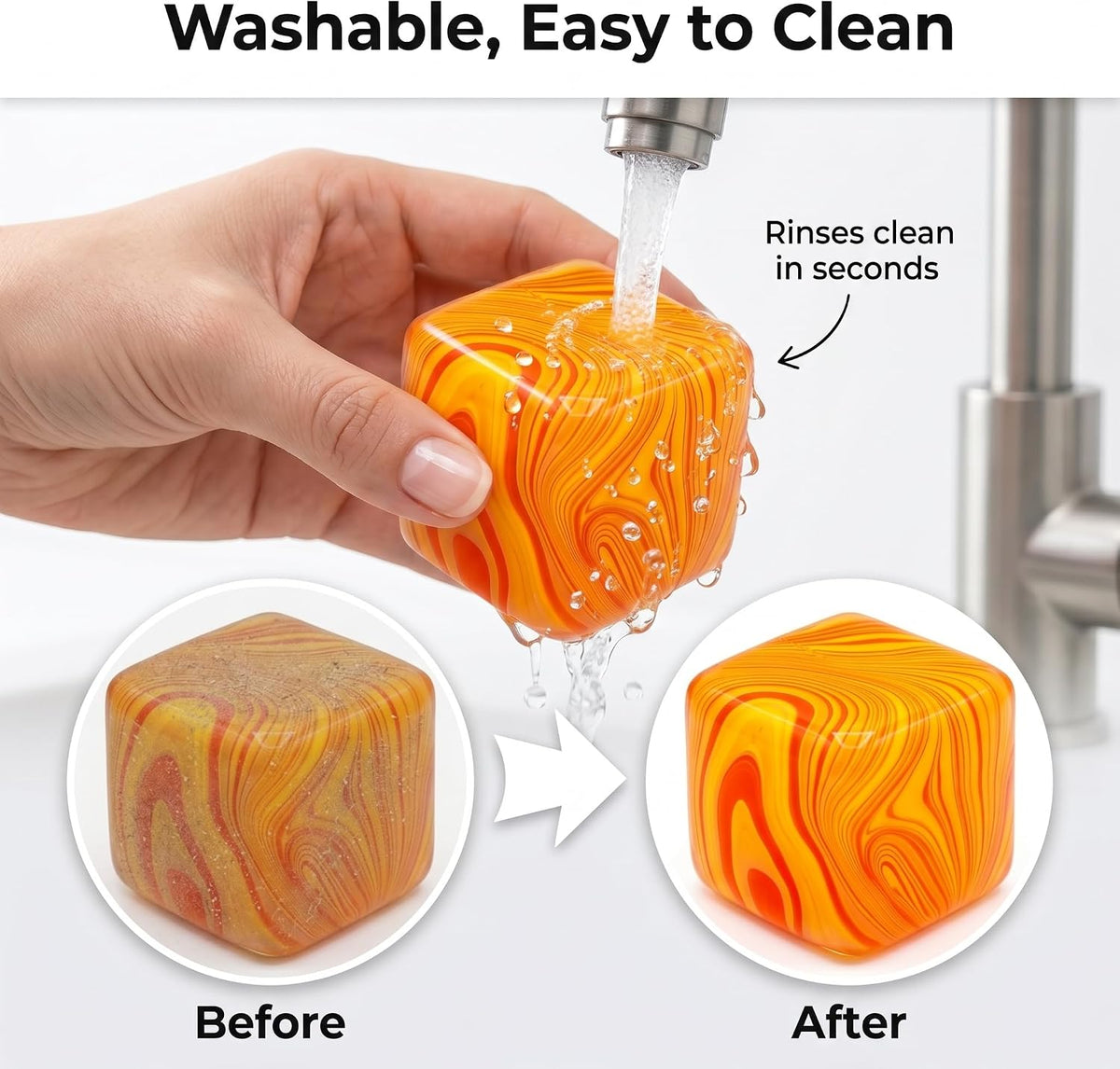 4 Pack Stress Balls Squishy Toys, 2 Inch Stress Relief Squeeze Toys