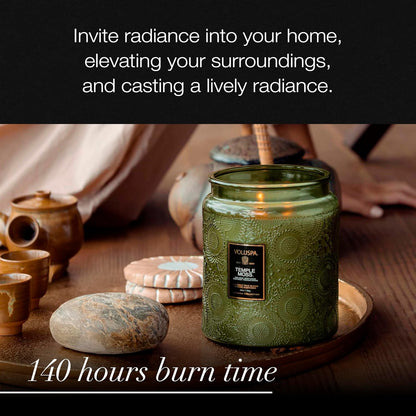 Voluspa Baltic Amber Candle, 18 oz, Coconut Wax Blend, Scented Candles for Home, 100 Hour Burn Time, Candle Jar