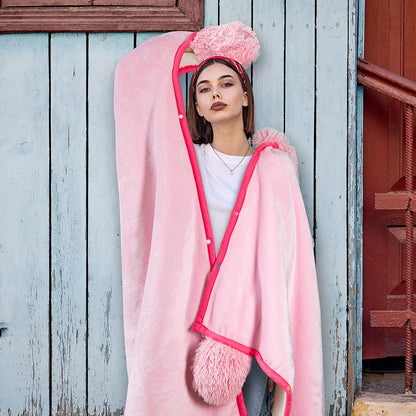 Penguin Wearable Hooded Blanket for Adults – Super Soft Warm Cozy Plush Flannel Fleece & Sherpa Hoodie Throw Cloak Wrap - Penguin Gifts for Women Adults Girls and Kids