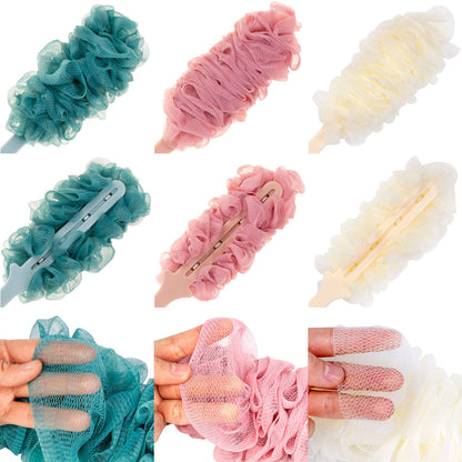 Back Scrubber for Shower, Loofah Long Handle Bath Body Brush, Soft Nylon Mesh Sponge On a Stick for Shower Men Women Kids Elderly, Exfoliating Scrub Cleaning Luffa for All Kinds of Skin(Blue)