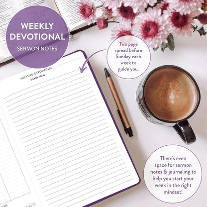 Christian Planner 2026 Daily Planner - Faith Based Monthly and Weekly Planner, Vision Board, and Habit Tracker - 2026 Calendar, Personal Organizer and Devotional Journal (Spiral, Pine)